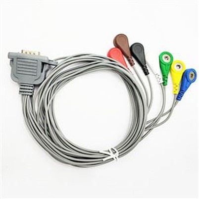 Connecteur Schiller DB15 Câble ECG 7 Fils AHA Snap