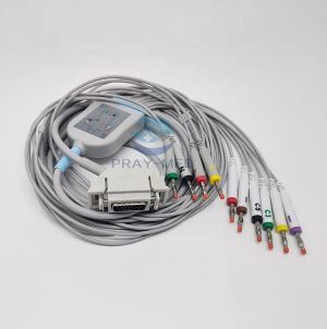 Câble ECG compatible avec la banane Hellige  4. 0