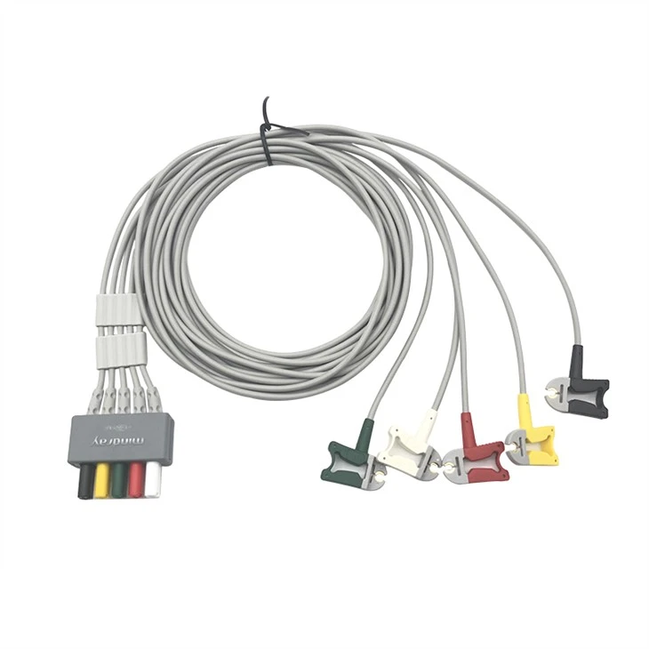 Original Mindray EL6501B 5-Lead ECG LeadWires AHA/IEC