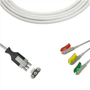 Câble ECG Primedic 3 broches pour Defimonitor Primedic Defibrillator XD100